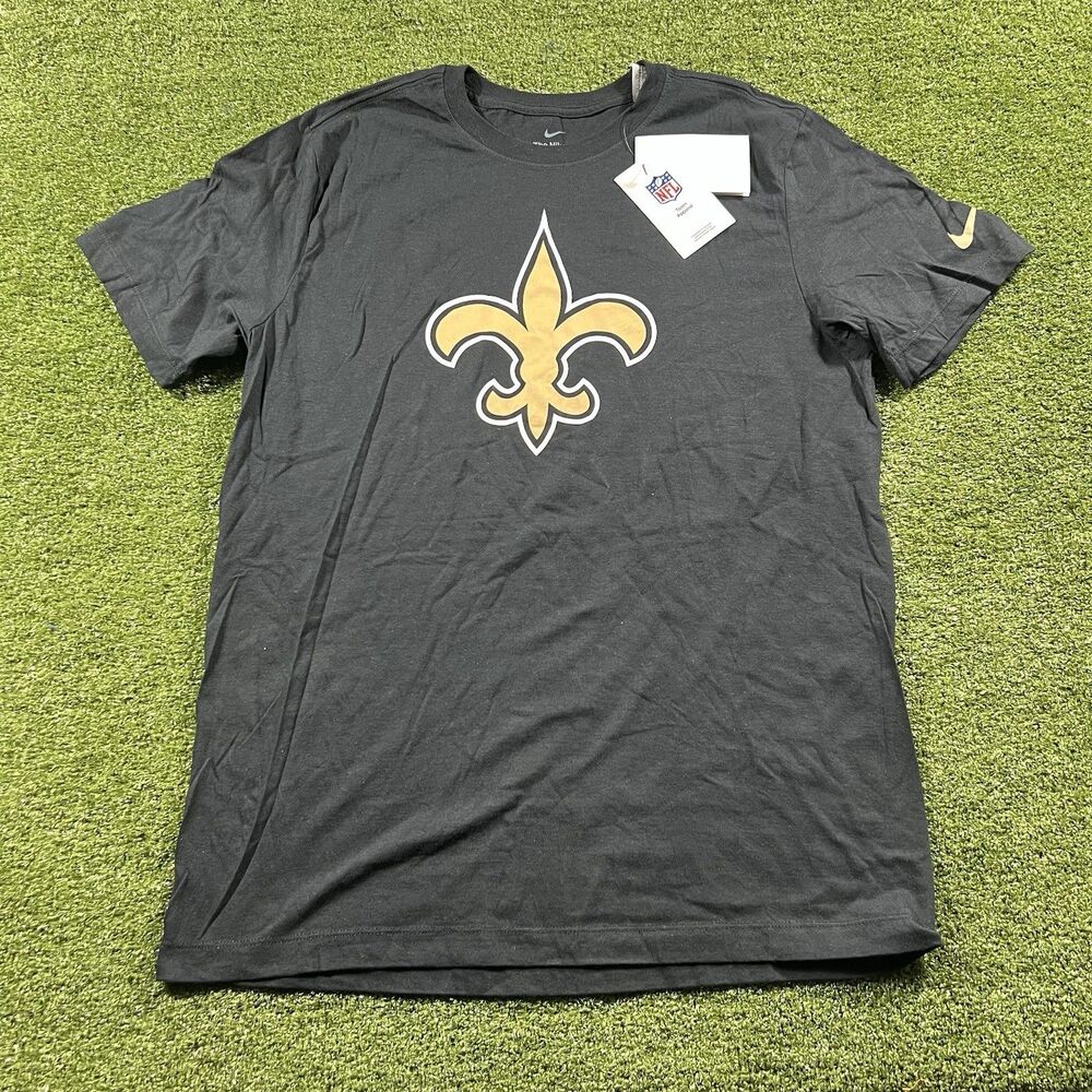 New Orleans Saints Nike Dri-fit T-Shirt Mens Medium Black Football NFL Tee